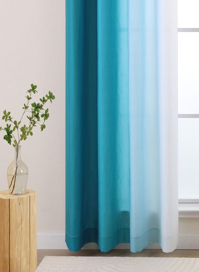 L.Z.E Teal and White Ombre Privacy Curtains 84 Inches Long 2 Panels Set Teal Green Light Filtering Non-See-Through Curtains & Drapes for Living Room Nursery Elegrant Window Treatment Grommet Top - Image 4